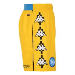 Pantaloncini gialli Napoli Marcelo Burlon lato