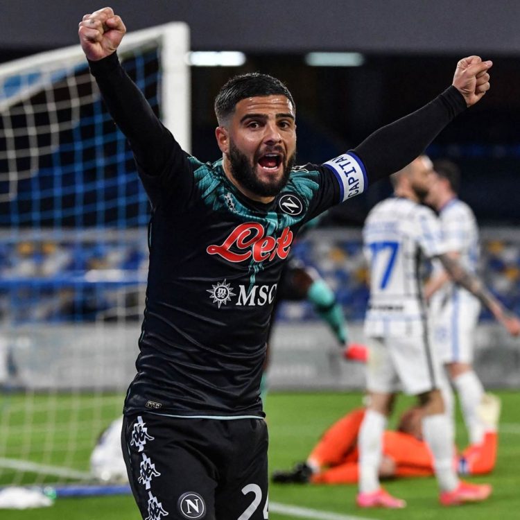 Insigne esulta in Napoli-Inter