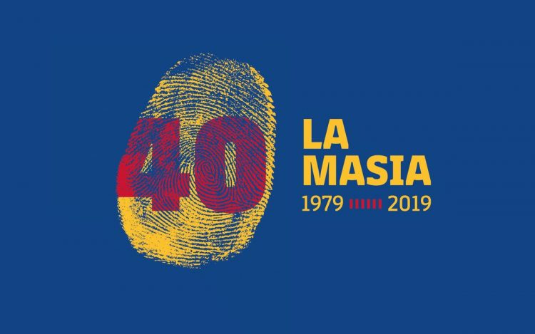 Logo La Masia Barcellona 40 anni