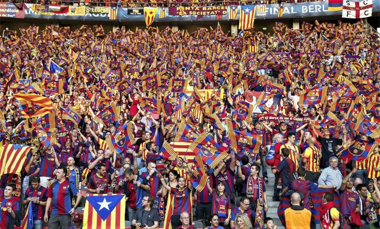 Tifosi del Barcellona allo stadio