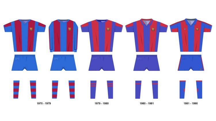 Maglie Barcellona 1970-1990