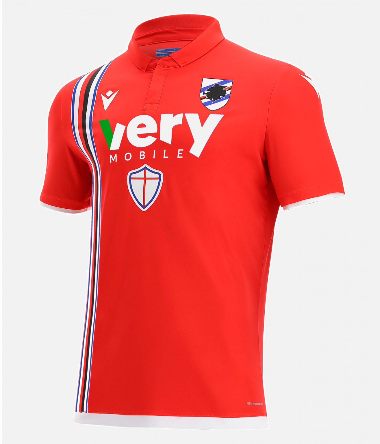 Maillot Sampdoria Domicile 2021-2022 – Candreva #87 – Porté En Match – Macron – Taille M