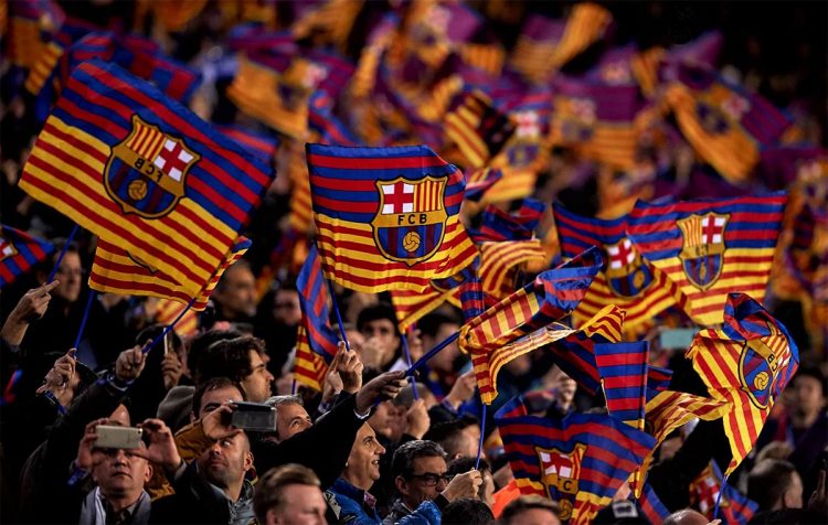 La tifoseria del Barcellona sugli spalti