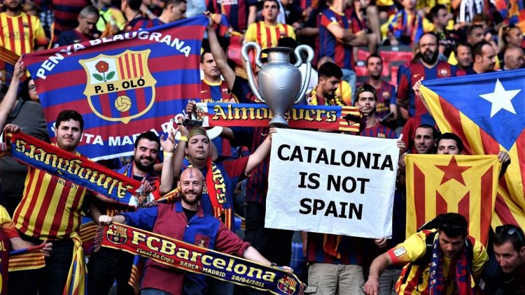 La tifoseria del Barcellona sugli spalti
