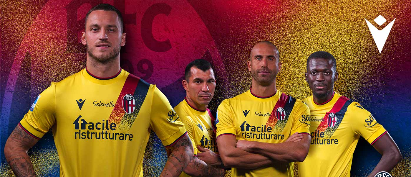 La nuova terza maglia gialla del Bologna 2021-2022