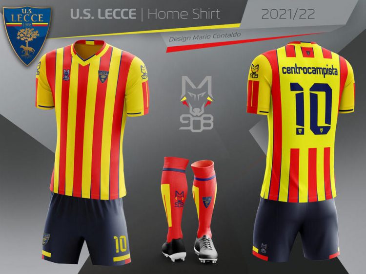 Kit Lecce 2021-2022 giallorosso