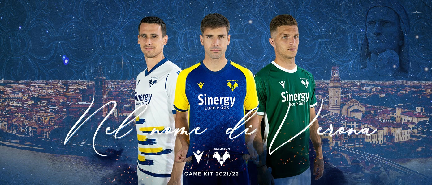 Le nuove maglie del Verona 2021-2022