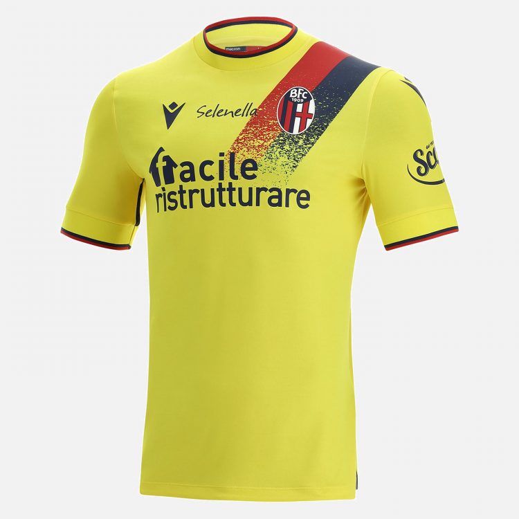 Terza maglia Bologna gialla 2021-2022