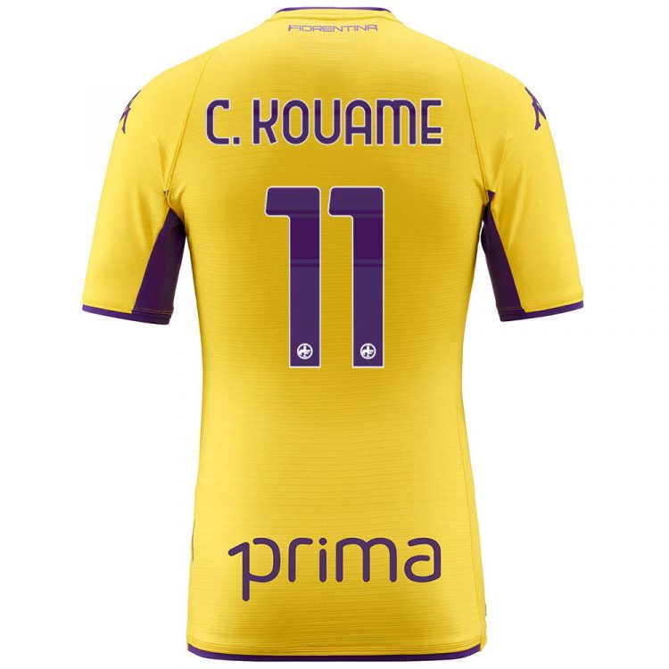 Terza maglia Fiorentina gialla Kouame 11