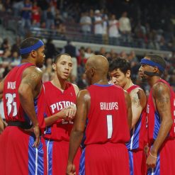 Canotte rosse Detroit Pistons