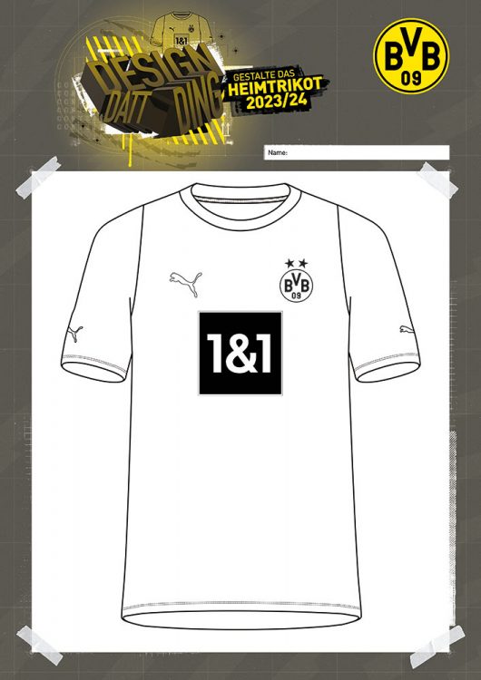 Disegna la maglia del Borussia Dortmund