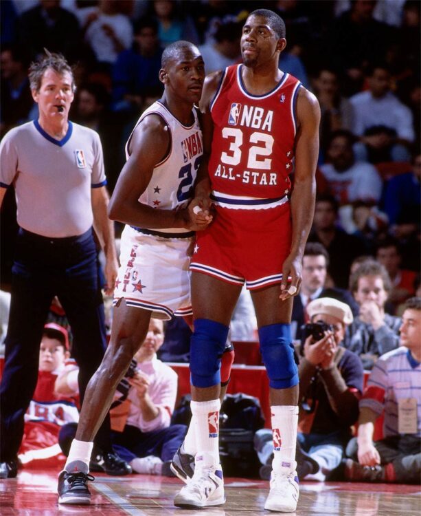 Jordan e Magic nell'All-Star Game 1988 della NBA