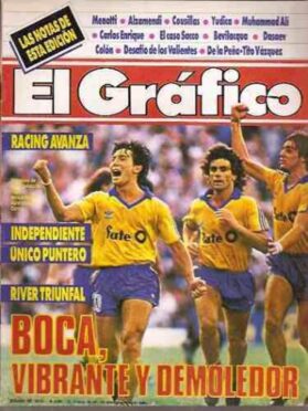 El Grafico - maglia Boca gialla Adidas 80