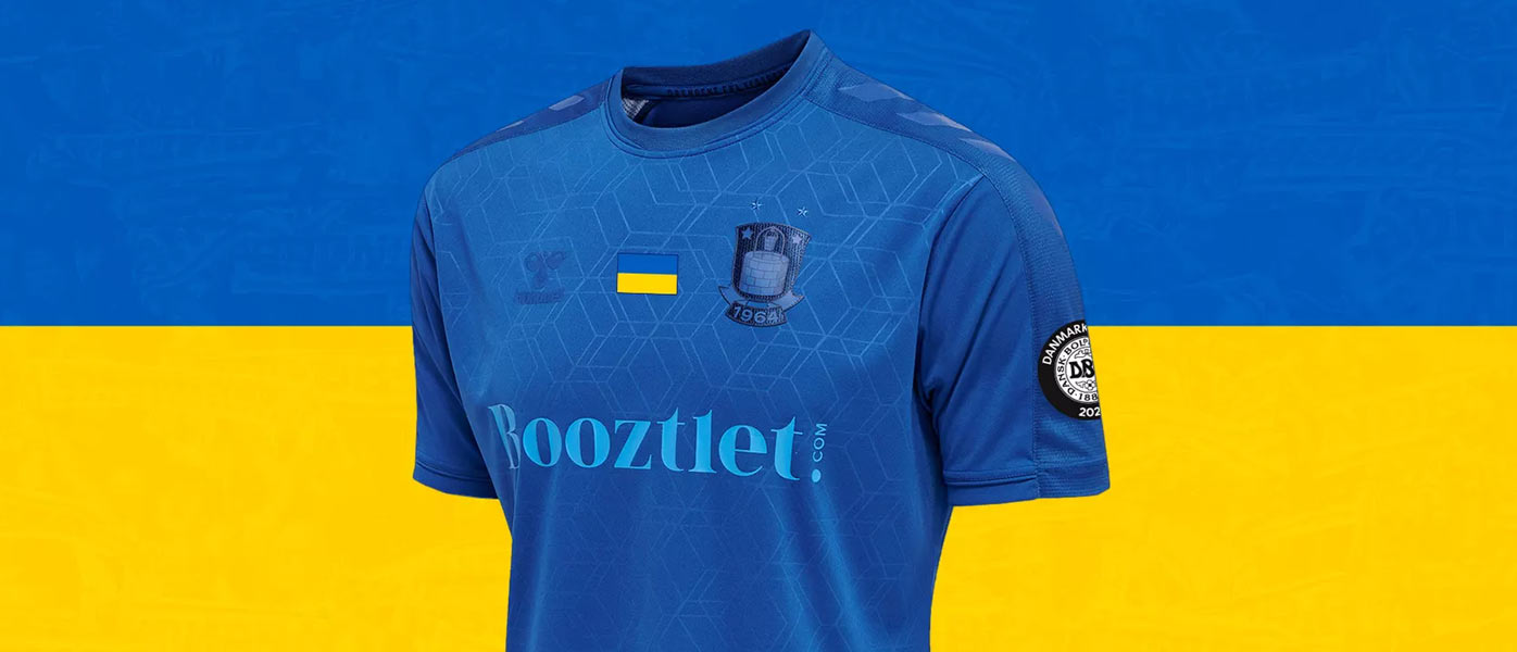 Il Brondby in gialloblù per sostenere l'Ucraina