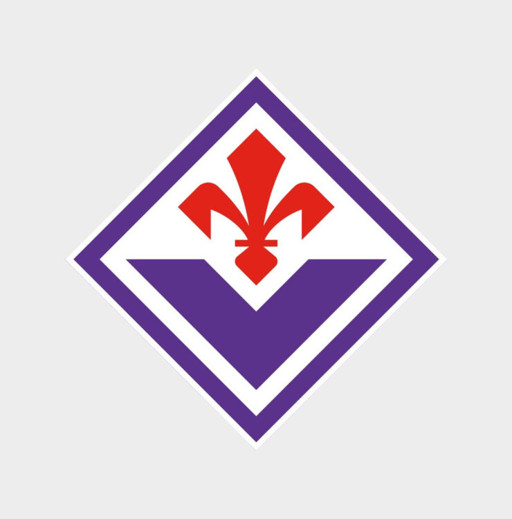 Nuovo logo Fiorentina 2022 con il giglio e la V