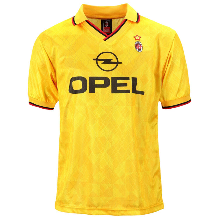Maglia gialla Milan 1995-96 vintage
