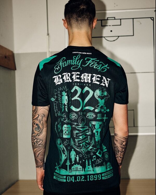 Maglia speciale Werder Brema-Umbro tatuaggi retro