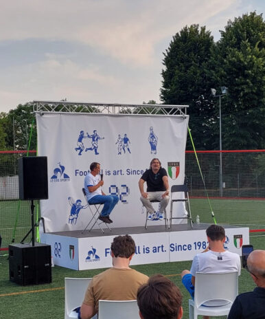 Pardo e Tardelli all'evento Le Coq Sportif