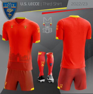 Terza divisa Lecce rossa 2022-2023