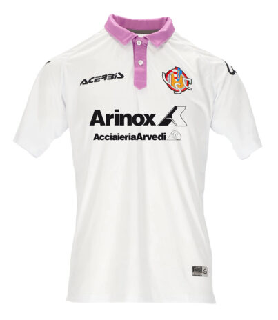 Cremonese divisa away 2023 bianca e lilla