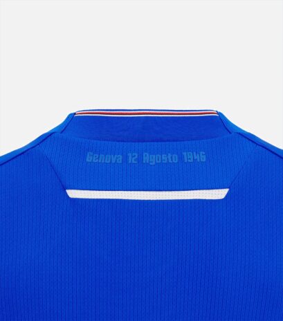 Il retro del colletto con la scritta Genova 12 agosto 1946