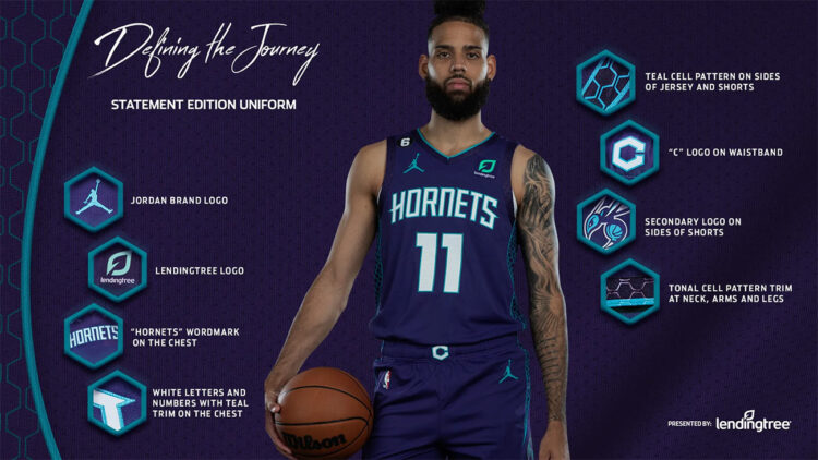 Maglia Charlotte Hornets 2022-2023 viola