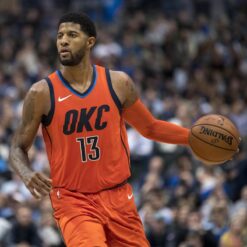 Maglia OKC arancione con bordi blu