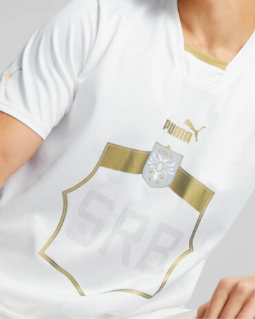 Seconda maglia Serbia bianca 2022