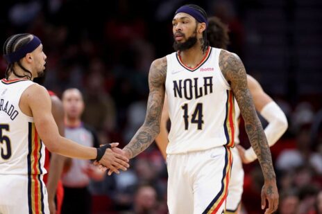 La canotta NOLA dei Pelicans bianca