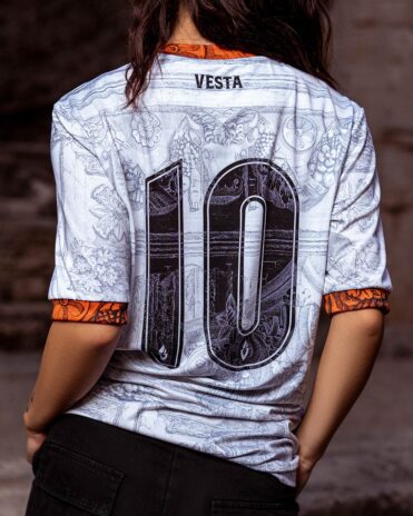 I numeri sulla maglia away del Vesta Calcio