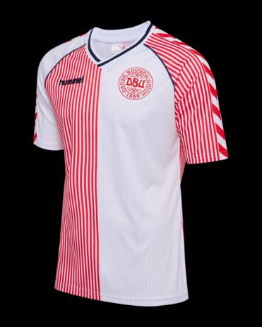 Maglia danimarca 1986 away riedizione hummel