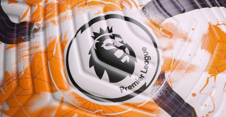 Dettaglio logo Premier sul pallone 2023-24