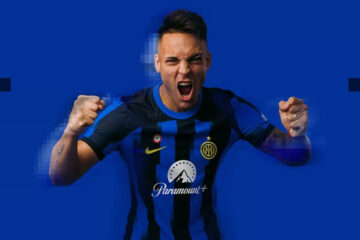 Lautaro con la nuova maglia dell'Inter 2024