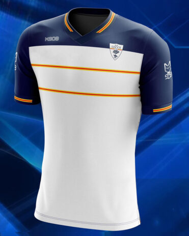Seconda maglia Lecce bianca e blu
