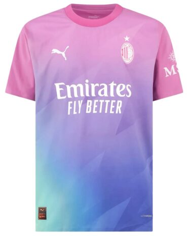 Terza maglia Milan per la diversità, rosa, viola e turchese