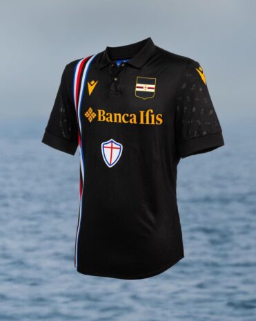 Terza maglia Sampdoria nera 2023-24 Macron