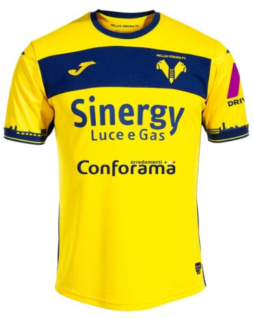 Seconda maglia Verona gialla 2023-2024 Serie A