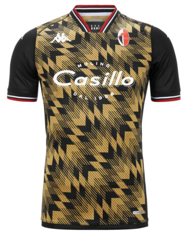 Terza maglia bari calcio nera-oro Kappa