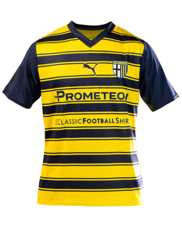 Seconda maglia parma a righe gialloblù