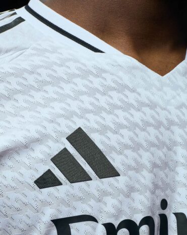 Logo adidas e trama pied-de-poule Real Madrid