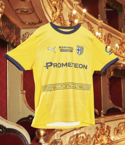 Terza maglia Parma gialla dedicata a Giuseppe Verdi
