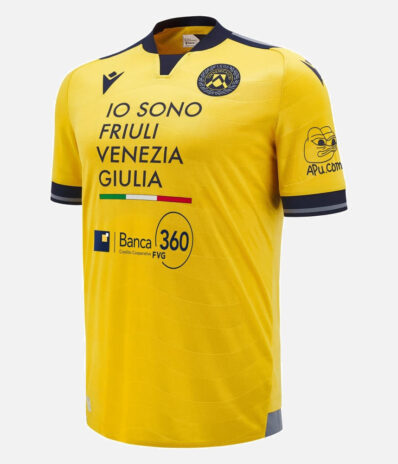 Udinese seconda maglia gialla macron